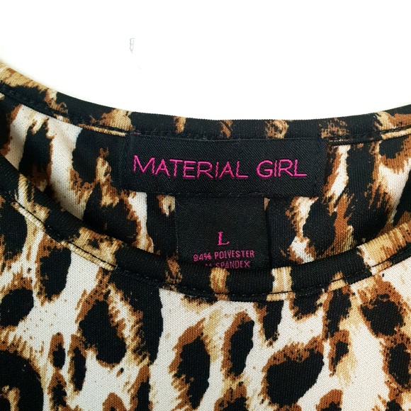 Size Large Leopard Print Baby Doll Dress - Picture 3 of 6